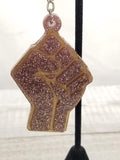 Purple & Gold Fist Keychain