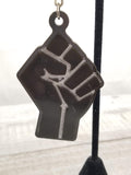 Black & Silver Fist Keychain