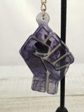 Black & Silver Fist Keychain