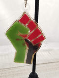 Red, Black & Green Fist Keychain
