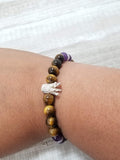 Tiger Eye Crown Bracelet