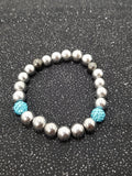 Silver & Turquoise SPARKLE Bracelet