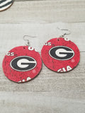 Fabric Covered Bulldog Earrings