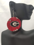 Fabric Covered Bulldog Earrings