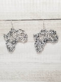 Africa Earrings Black & White