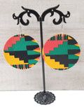 Kente Fabric Wrapped Earrings