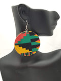 Kente Fabric Wrapped Earrings