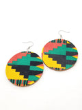 Kente Fabric Wrapped Earrings