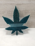 Weed Glitter Leaf Phone Stand