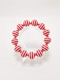 Red & White Stripe Earrings & Bracelet