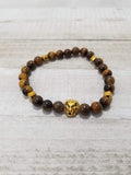 Tiger Eye Lion Head Bracelet