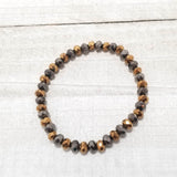 Bronze & Grey Sparkly Bracelet