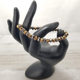 Bronze & Grey Sparkly Bracelet