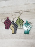 Fist Glitter Keychain
