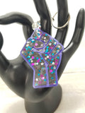 Fist Chunky Glitter Keychain