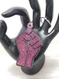 Fist Glitter Keychain