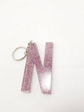 Purple & Gold Letter Keychain