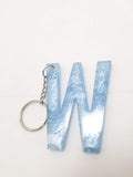 Light Blue Letter Keychain