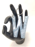 Light Blue Letter Keychain
