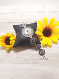 Round Rhinestone Snap Bracelet