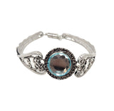 Silver Fancy Snap Bracelet
