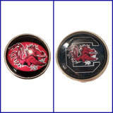 Carolina Gamecock Glass Snap Charms/Buttons