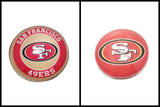 San Francisco 49s Glass Snap Charms/Buttons