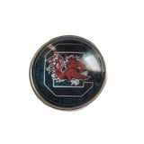 Carolina Gamecock Glass Snap Charms/Buttons