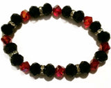 Black & Red Sparkly Bracelet