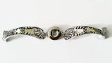 Silver Fan Snap Bracelet