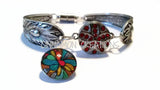 Silver Fan Snap Bracelet