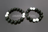 Black Matte & Lava Bead Bracelet