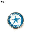 Dallas Cowboys Glass Snap Charms/Buttons