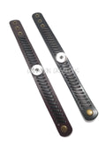 Brown Leather Snap Bracelet