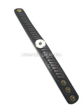 Brown Leather Snap Bracelet