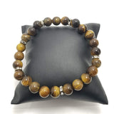 Tiger Eye & Rhinestone Bracelet