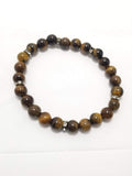 Tiger Eye & Rhinestone Bracelet