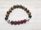 Tiger Eye Cross Bracelet