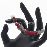 Red & White Dragon Head Bracelet