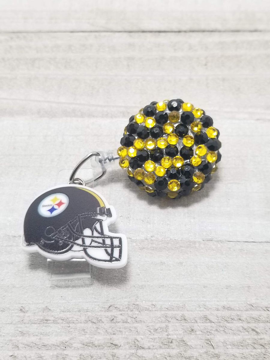 Pittsburgh Steelers Rhinestone Badge Reel – Shiny Sparklez