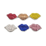 Rhinestone Sexy Lips Snap Buttons