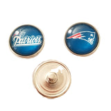 New England Patriots Glass Snap Charms