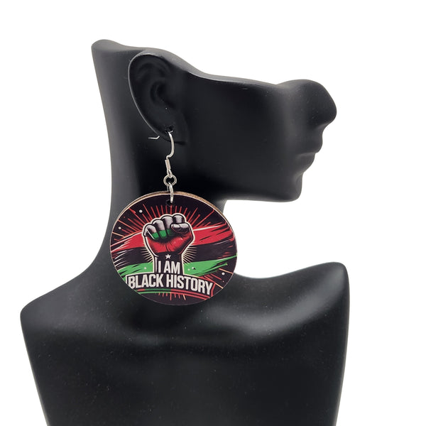 I Am Black History Earrings