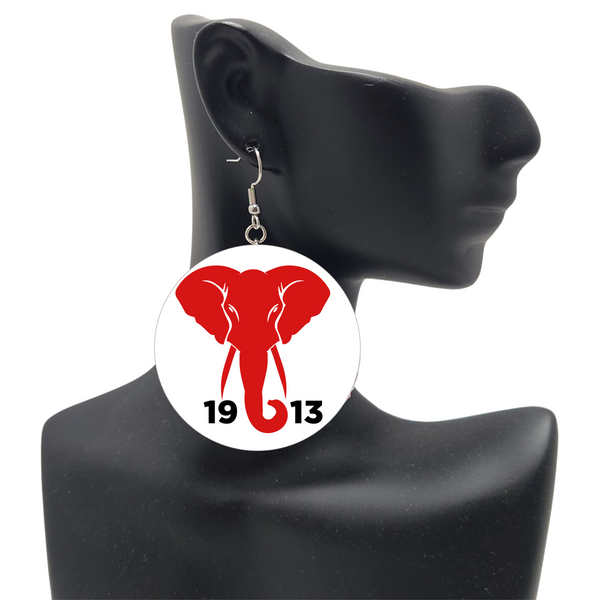 Red Elephant Earrings