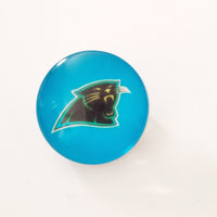 Carolina Panthers Glass Snap Charms/Buttons