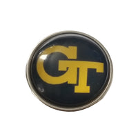 Georgia Tech, Auburn University, University of Florida Glass Snap Charms/Buttons
