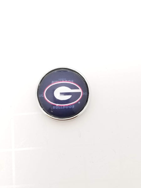 Georgia Bulldogs Snap Charms/Buttons