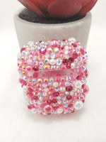 Pink & White Ear Bud Case Cover