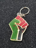 Red, Black & Green Fist Keychain