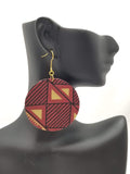 Geometric Fabric Covered Earrings